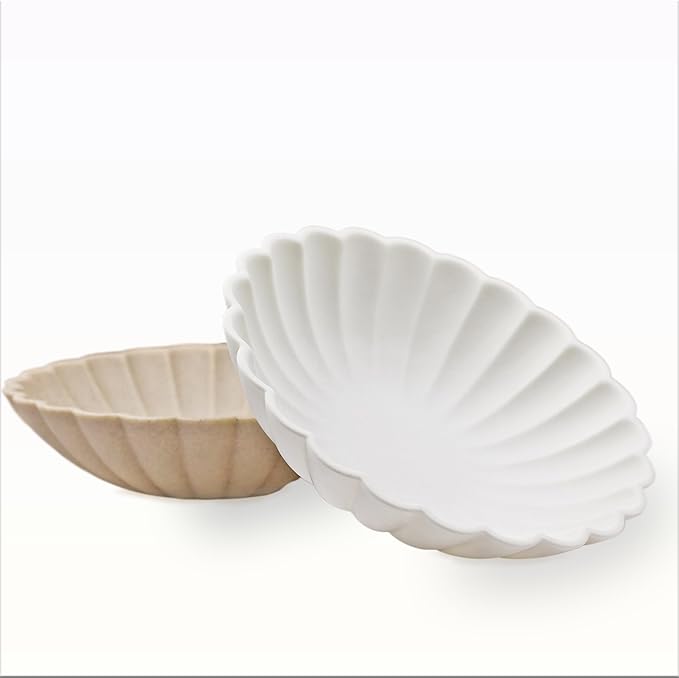 Ocean-Inspired Scallop Decorative Tray, Fruit Bowl Home Decor, Coffee Table Tray, Key Bowls Entryway Decor, Handmade Non-Slip Decorative Tray with Coastal Charm