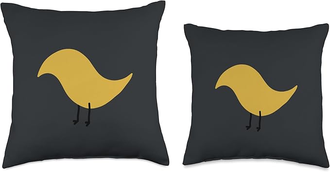 Cute Scandinavian Animals Designs Chic Scandinavian Birds Minimalistic Animal Danish Throw Pillow, 18x18, Multicolor