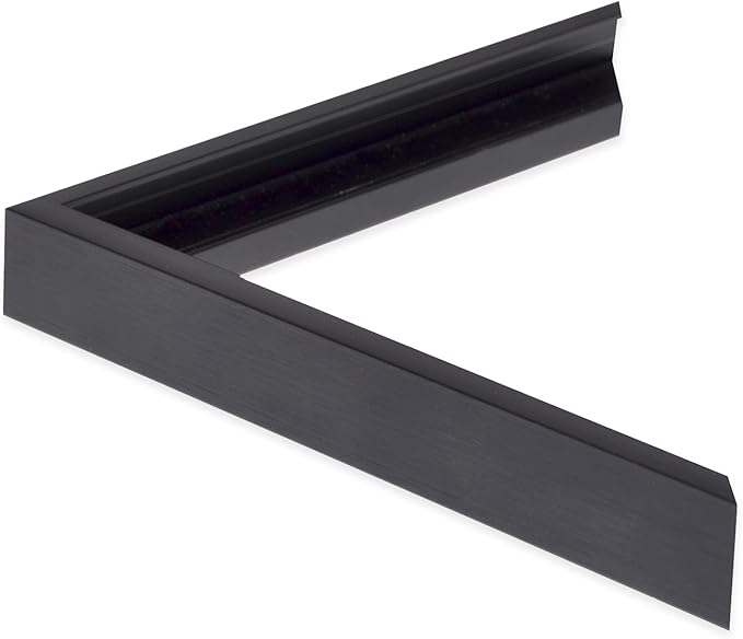 Frame My Mirror Black Metal Framed Mirror, 20" x 60" Mirror for Bathroom, Metal Frame, True Reflections Glass, Black Finish, Stanton Design, Hangs Horizontally or Vertically, Made in USA