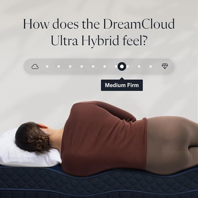 DreamCloud Ultra 15" California King Mattress - Luxury Hybrid Gel Memory Foam - 365 Night Trial - Fiberglass Free - Forever Warranty - Mattress in a Box - CertiPUR-US® Certified