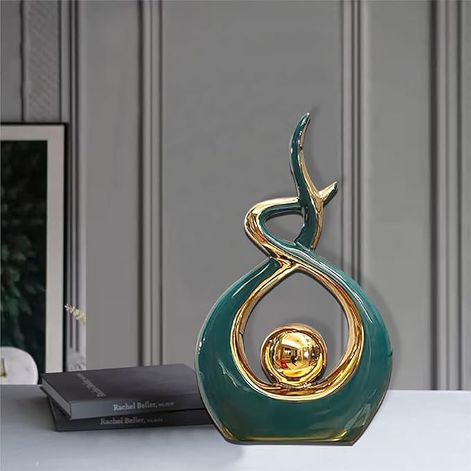 Norrclp Home Decor Modern Abstract Art Ceramic Statue Table Decorations for Dining Room Living Room Office Centerpiece