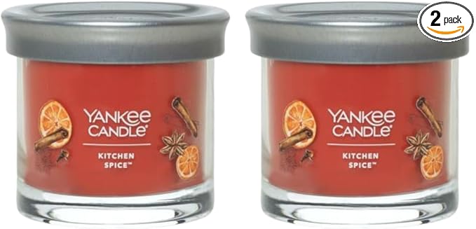 Yankee Candle Small Tumbler Scented Single Wick Jar Candle, Kitchen Spice, Over 20 Hours of Burn Time, 4.3 Ounce (Pack of 2)