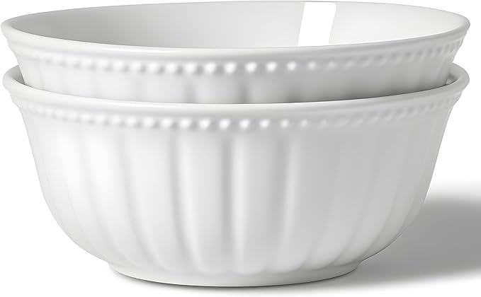 Pasta Bowls, 8 Inch Oatmeal Bowls, Kitchen Bowl Set, Mixing bowl Set, Salad bowl, Microwave and Dishwasher Safe, Set of 2