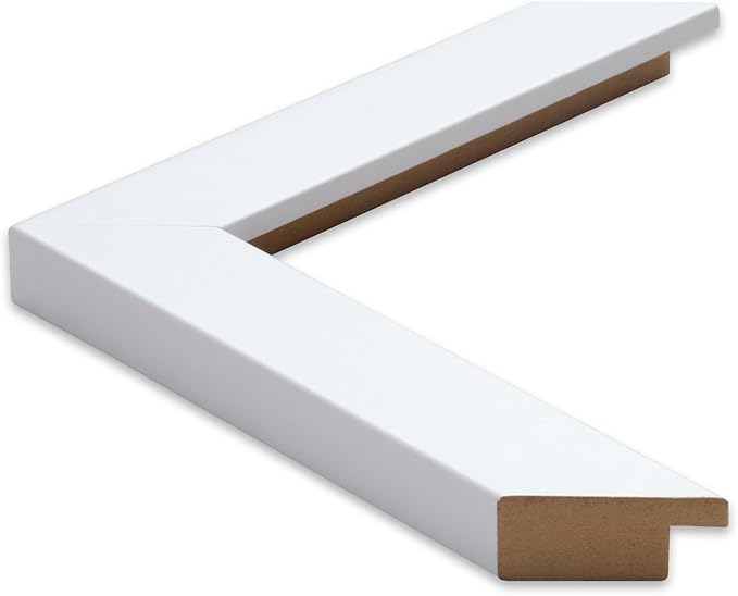 Frame My Mirror White Bathroom Mirror for Wall, 36" x 54" Pure White Bathroom Vanity Mirror, Made in USA, Hangs Horizontally or Vertically, Ellis Design