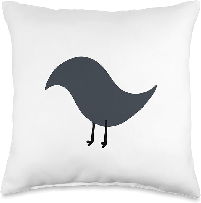 Cute Scandinavian Animals Designs Chic Scandinavian Birds Minimalistic Animal Throw Pillow, 16x16, Multicolor