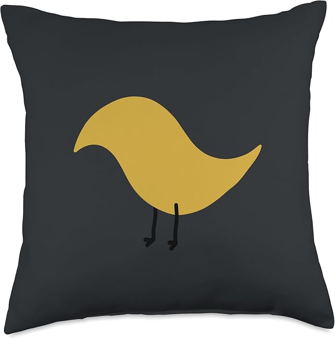 Cute Scandinavian Animals Designs Chic Scandinavian Birds Minimalistic Animal Danish Throw Pillow, 18x18, Multicolor