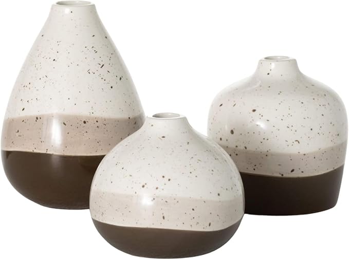 Sullivans Strata Mini Vase Set of 3, Trio Bud Vase, Perfect for Flower Greenery Stems Home Décor for Living Room, Office, Shelf Mantel (N3123)