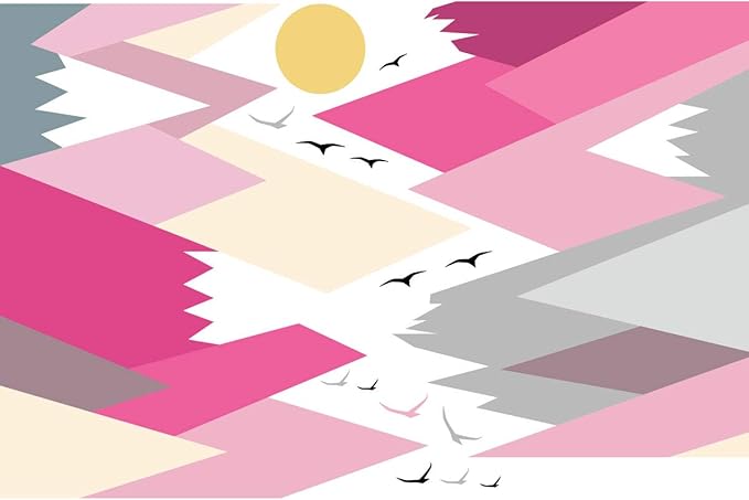 Children's Wall Sticker for Baby's Room Decoration - Giant Scandinavian Mountains Matika - H 80 x L 120 cm