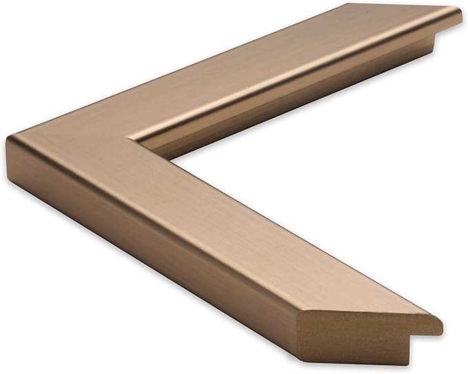 Frame My Mirror Gold Bathroom Mirror for Wall, 32" x 48" Champagne Bronze Bathroom Vanity Mirror, Made in USA, Hangs Horizontally or Vertically, Ellis Design