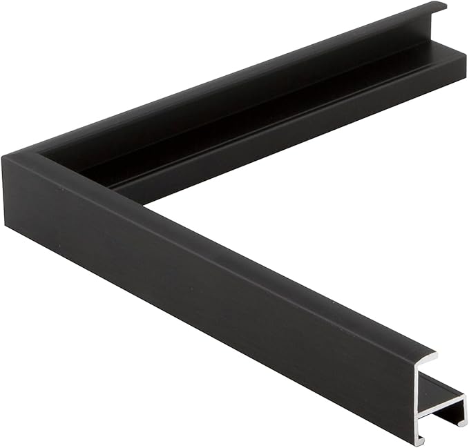 Frame My Mirror Black Metal Framed Mirror, 36" x 48", True Reflections Glass, Black Finish, Stanton Design, Hangs Horizontally or Vertically, Built in The USA