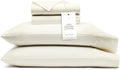 BOLL & BRANCH Signature Hemmed Sheet Set - California King, Cream - Luxury 100% Organic Cotton - Includes 1 Flat, 1 Fitted, 2 Pillowcases - Buttery Soft