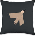 Cute Scandinavian Animals Designs Minimalistic Scandinavian Bird Lover Throw Pillow, 16x16, Multicolor
