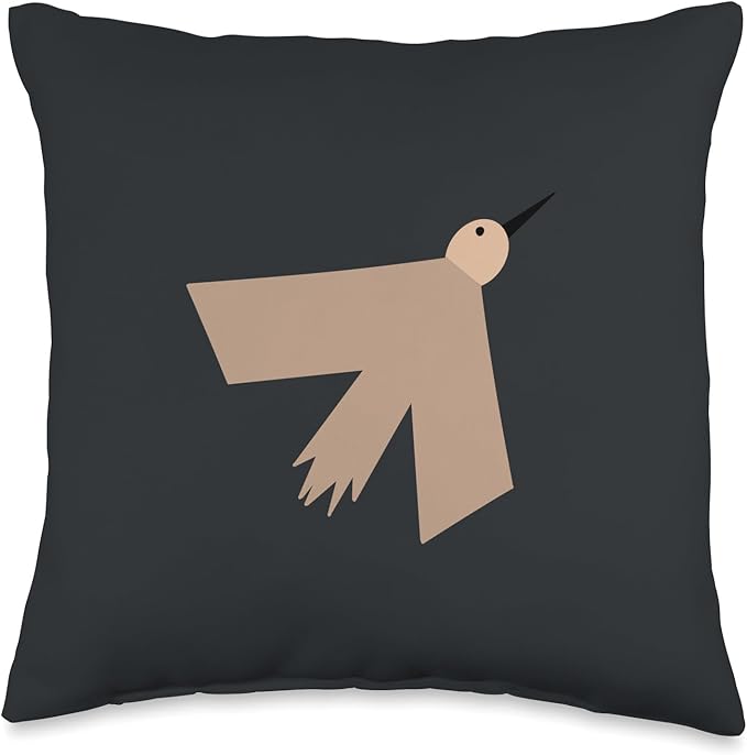 Cute Scandinavian Animals Designs Minimalistic Scandinavian Bird Lover Throw Pillow, 16x16, Multicolor