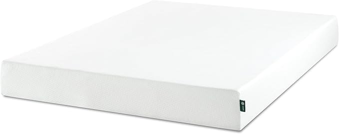 ZINUS 8 Inch Green Tea Memory Foam Mattress, King, Fiberglass Free, Patented Custom Contour Support, Sturdy Base Foam, CertiPUR-US Certified, Mattress in A Box, White