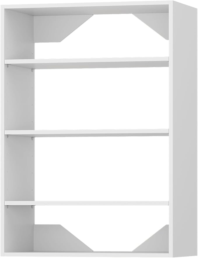 ROOMTEC 31.5" Shelf Short Tower Closet Unit, Modular Closet System with Shelf, Wardrobe Organizer for Bedroom or Walk-in Closet, Wall Mounted, Customizable Clothes Storage Unit, White