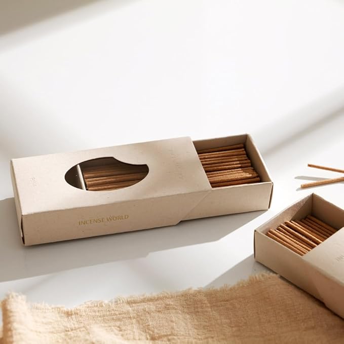 Incense Sticks (Rice), 120 Sticks, Korean Incense Stick, 100% Natural Scents, Vegan, Premium Quality, Beige