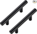 JOY DECOR 10 Pack Cabinet Handles, Black Cabinet Pulls, 3 in Hole Center Kitchen Hardware, Stainless Steel T Bar Handles for Dresser Drawers