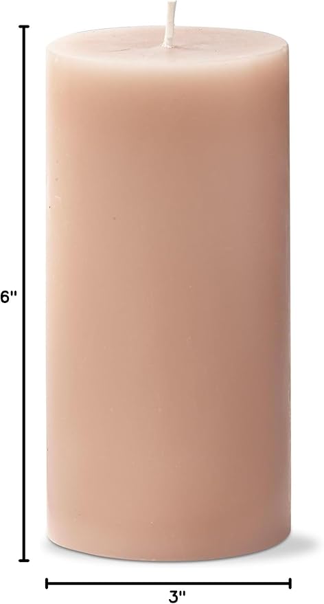 tag Color Studio 3X6 Pillar Blush Smokeless Paraffin Wax Burn Time 85 Hours 3x6 Blush