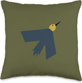 Cute Scandinavian Animals Designs Minimalistic Scandinavian Bird Lover Throw Pillow, 16x16, Multicolor