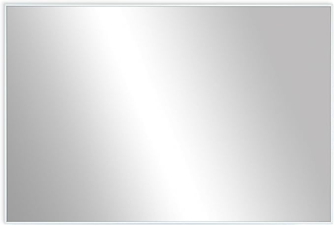 Frame My Mirror White Metal Framed Mirror, 26" x 38" Mirror for Bathroom, Metal Frame, True Reflections Glass, Pure White Finish, Stanton Design, Hangs Horizontally or Vertically, Made in USA