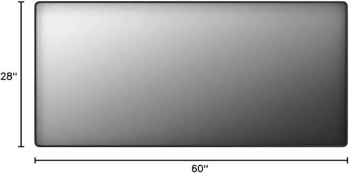 ISKM Large Black Matte Mirror for Bathroom 60" x 28" Round Corner Wall Mounted Mirror Modern Rectangle Metal Framed Bathroom Mirror for Wall Hangs Horizontal Or Vertical