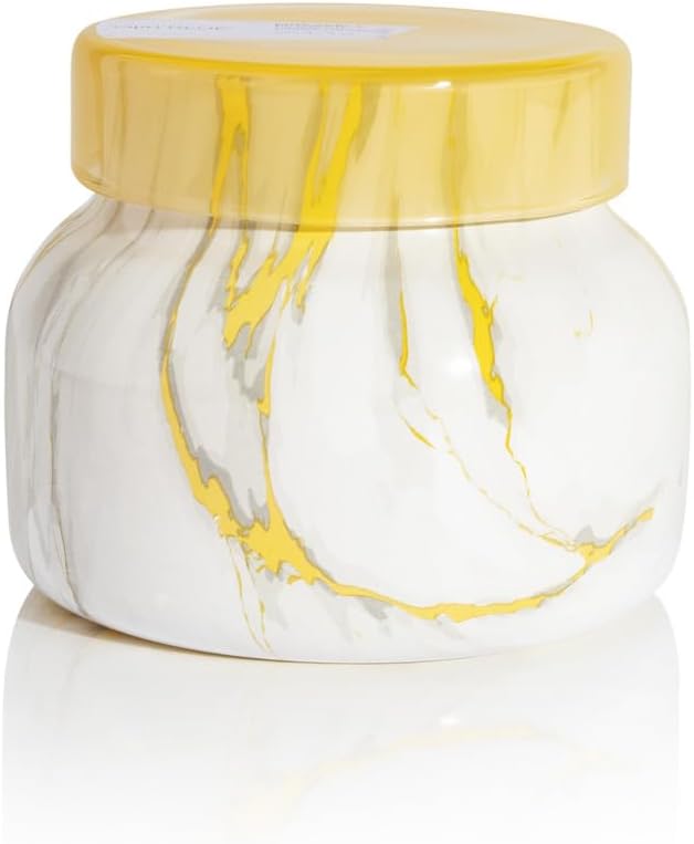 Capri Blue Modern Marble Jar Candles - Luxury Scented Candles for Home - Long Lasting Soy Wax Blend - Scented Home Decor Gifts - Pineapple Flower (8 oz)