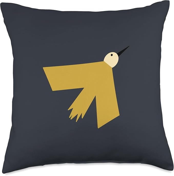 Cute Scandinavian Animals Designs Minimalistic Scandinavian Bird Lover Throw Pillow, 18x18, Multicolor