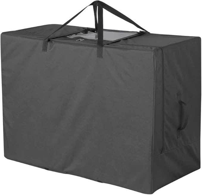 Cuddly Nest Folding Mattress Storage Bag - Heavy Duty Carry Case for Tri-Fold Guest Bed (Fits 4" Twin & Twin XL Mattress,Black)