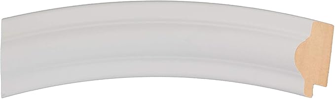 OVALCREST Round Beveled Wall Mirror for Home Decor - Philadelphia Style - Linen White - 18x18 Outside Dimensions