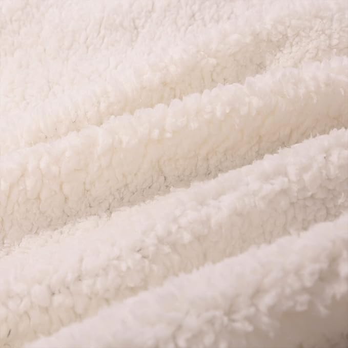 NANPIPER Fleece Blanket Sherpa Throw,Soft Fuzzy Twin Blankets for Couch,Black 60"x80"