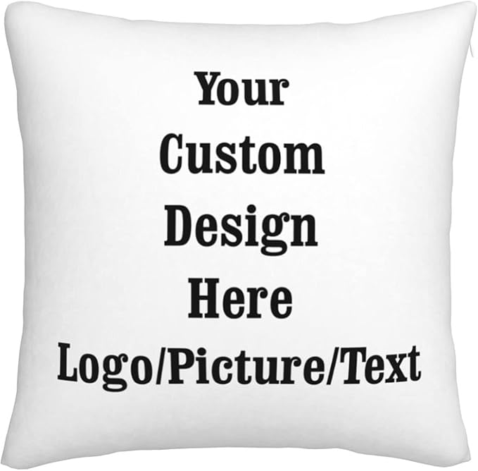 Custom Pillowcase Design Your Own Photo Pillowcase Two-Sides Printed Cushion Covers, Personalized Photo Pillow 26 inch x 26 inch (fydgye)
