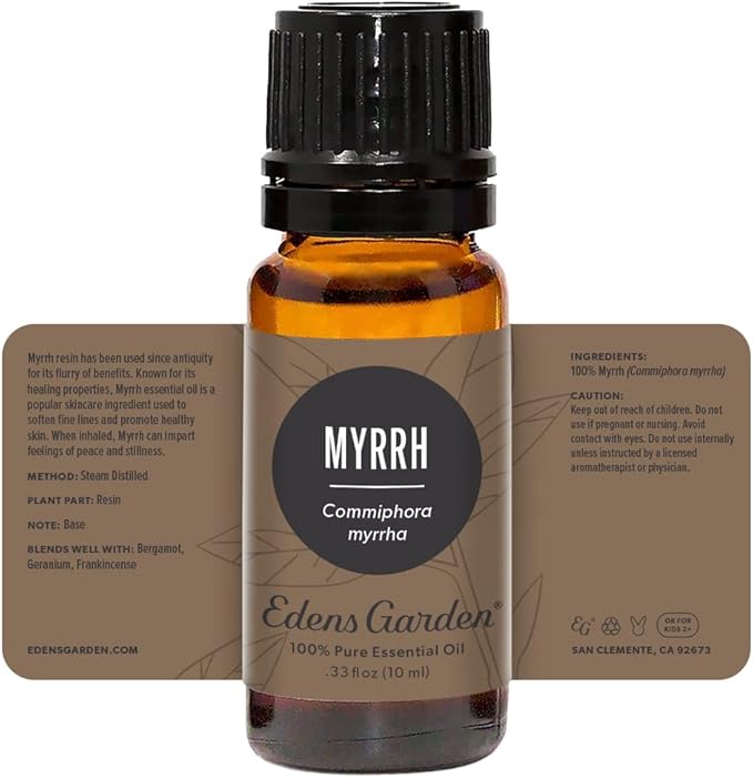 Edens Garden Myrrh Essential Oil- 100% Pure Premium Grade, Undiluted, Natural, Therapeutic, Aromatherapy, The Best for Diffuser, Skin, Face, Hair 10 ml (.33 fl oz)