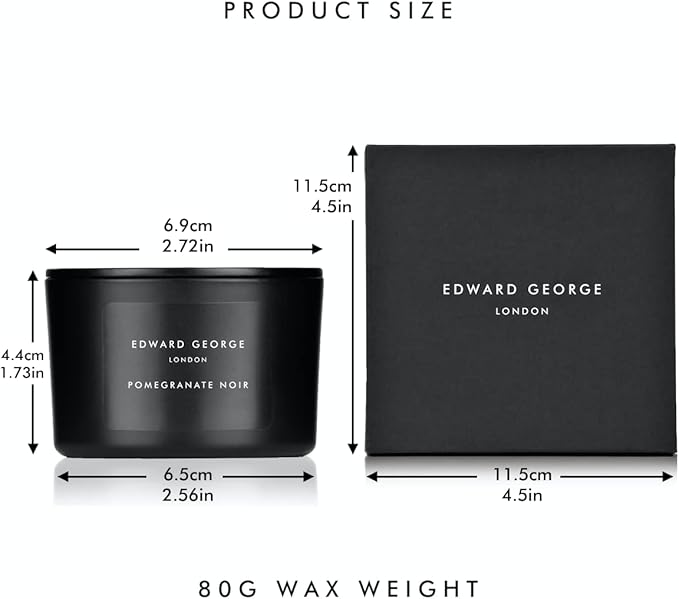 Edward George Scented Candles Lime Basil & Mandarin Home Fragrance Candle Gift Set, 80g