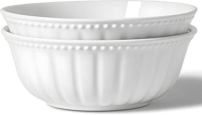 Large Ceramic Soup Bowls, 9.5 Inch Pasta Serving Bowl Dinner Bowls, Microwave Dishwasher Safe Bowl Set of 2