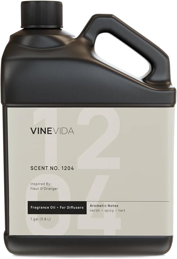 VINEVIDA [128 Fl Oz] Scent NO. 1202 Fragrance Oil for Cold Air Diffusers, Aromatic Notes of Mint, Nutmeg & Patchouli Essential Oils for Diffuser Oil Refill & Air Freshener Room