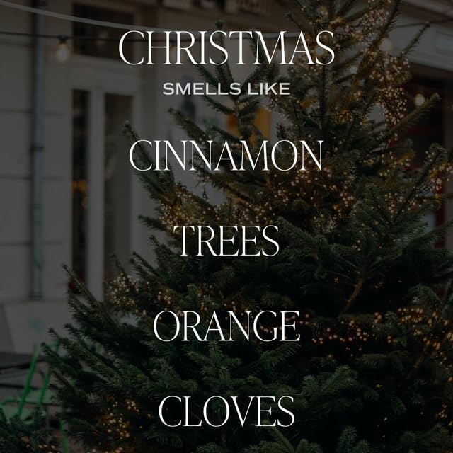 Sweet Water Decor Christmas Candle - Cinnamon, Trees, Orange, and Clove Scented Winter Candle - Christmas Soy Candles and Decor for Home - 12oz Sandstone Jar, 50+ Hour Burn Time, Made in The USA