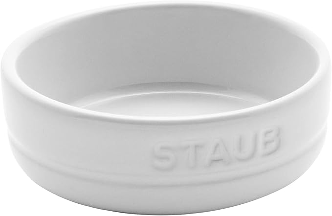 STAUB Ceramic Dinnerware 4-pc Condiment Dish Set - White