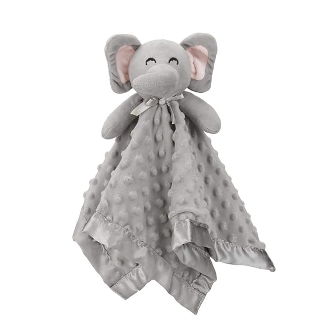 Pro Goleem Elephant Security Blanket, Soft Lovey Unisex Lovie Baby Gifts for Boys and Girls Snuggle Toy Stuffed Animal Newborn Essentials and Items Grey 16 Inch