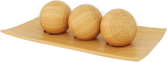 Creative Scents Harmony Decor Tray and Ball Set - Centerpiece Decoration - Coffee Table Decor - Dining Decor Centerpiece Table Decor Bowl for Home Decor, Living Room, Entry Table, TV Stand