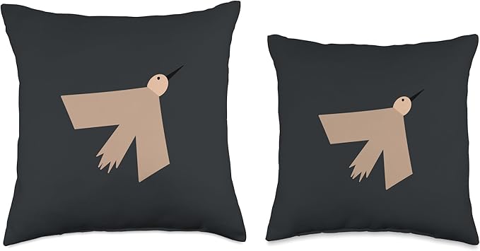 Cute Scandinavian Animals Designs Minimalistic Scandinavian Bird Lover Throw Pillow, 16x16, Multicolor