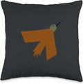 Cute Scandinavian Animals Designs Minimalistic Scandinavian Bird Lover Throw Pillow, 16x16, Multicolor