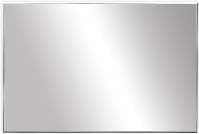 Frame My Mirror Silver Metal Framed Mirror, 30" x 36" Mirror for Bathroom, Metal Frame, True Reflections Glass, Chrome Finish, Stanton Design, Hangs Horizontally or Vertically, Made in USA