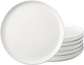 AmorArc Dinner Plates Set of 4, Handcrafted Porcelain Wavy Rim 10.5 Inch Modern Ceramic Plates Set, Dinnerware Dishes for Kitchen-Microwave&Dishwasher&Oven Safe, Chip resistant-Matte White