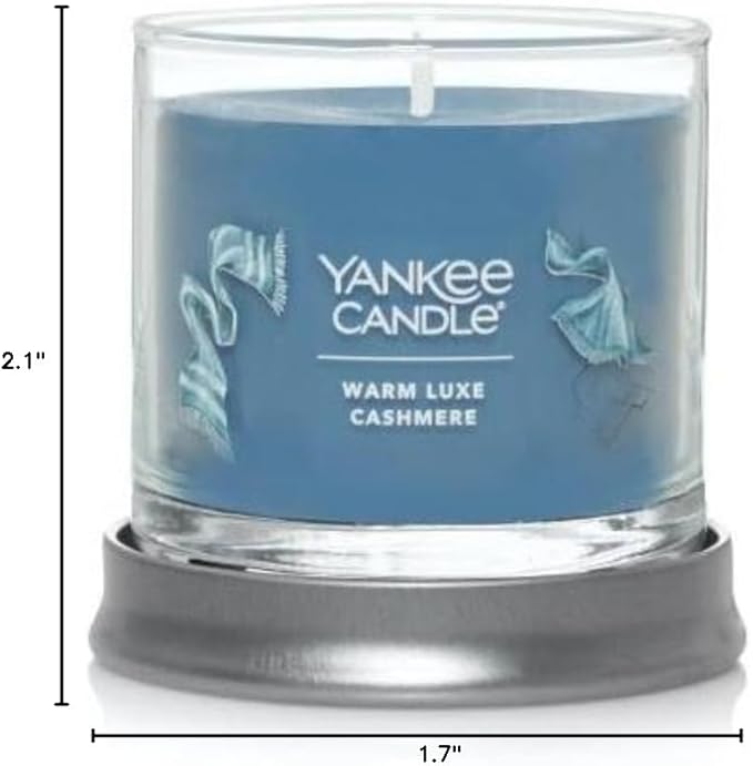 Yankee Candle Small Tumbler Scented Single Wick Jar Candle, Warm Luxe Cashmere, Over 20 Hours of Burn Time, 4.3 Ounce (Pack of 2)