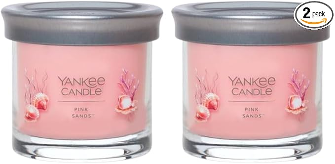 Yankee Candle Small Tumbler Scented Single Wick Jar Candle, Pink Sands, Over 20 Hours of Burn Time, 4.3 Ounce (Pack of 2)