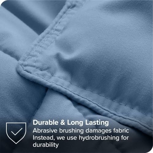 Bare Home Bed-in-A-Bag 8 Piece Comforter & Sheet Set - Split King - Goose Down Alternative - Ultra-Soft 1800 Premium Bedding Set (Split King, Coronet Blue/Coronet Blue)