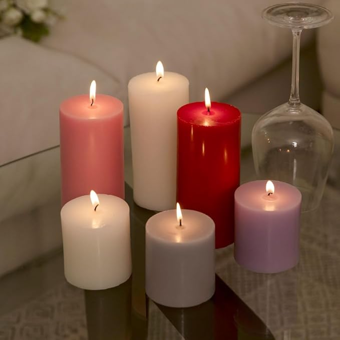 COCODOR Scented Pillar Candles, 3x6 Inch, April Fresh, Candle Set of 3, Long Buring 85 Hours, Candles for Weddings, Party, Dinner, Home Decor.