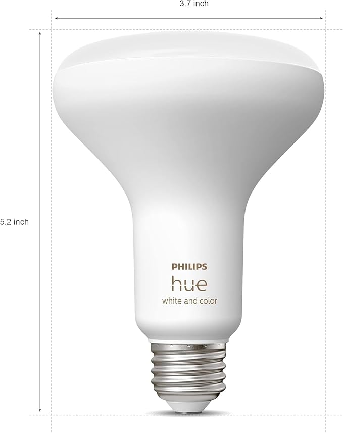 Philips Hue White & Color Ambiance BR30 LED Smart Bulb, Bluetooth & Zigbee Compatible (Hue Hub Optional), Compatible with Alexa & Google Assistant, New Version, 1 Bulb