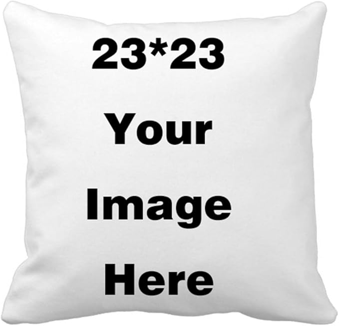 Shop&Three Custom Design Photos or Text Outdoor/Indoor Throw Pillowcase,Personalized Pet Photo Pillow, Love Photo Throw Pillowcases, Wedding Keepsake Throw Pillow Covers (23" x 23")