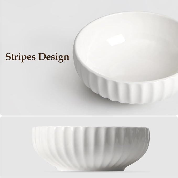 NUTRIUPS Serving Bowls, Nesting Bowls, 84/50/23oz Ceramic Salad Bowl for Cooking Baking, 10/8/6 in Microwavable & Oven Safe, Set of 3